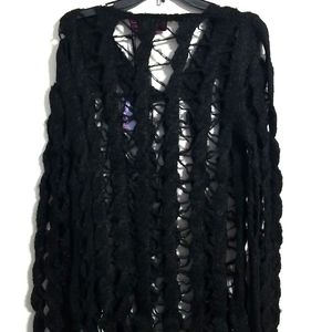 Nwt Custo Barcelona Knitwear Sweater Webbed Open Hollow Knit Vintage Alpaca L 1X